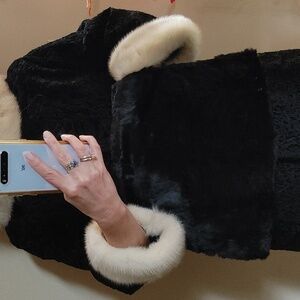 Very Vintage Fur and Textured Satin Muff